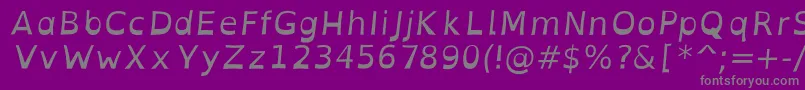 Czcionka OpendyslexicaltaItalic – szare czcionki na fioletowym tle