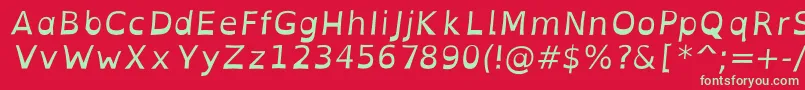 OpendyslexicaltaItalic Font – Green Fonts on Red Background