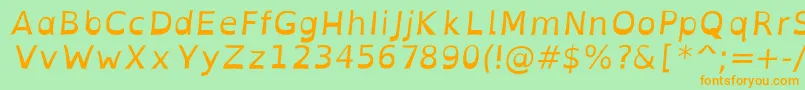 OpendyslexicaltaItalic Font – Orange Fonts on Green Background