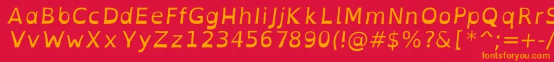 OpendyslexicaltaItalic Font – Orange Fonts on Red Background