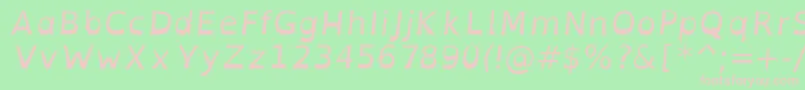 Fonte OpendyslexicaltaItalic – fontes rosa em um fundo verde