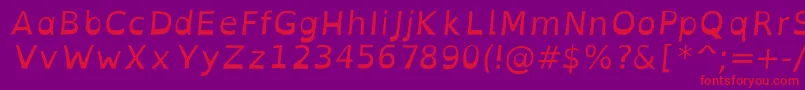 OpendyslexicaltaItalic Font – Red Fonts on Purple Background