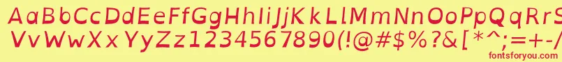 fuente OpendyslexicaltaItalic – Fuentes Rojas Sobre Fondo Amarillo