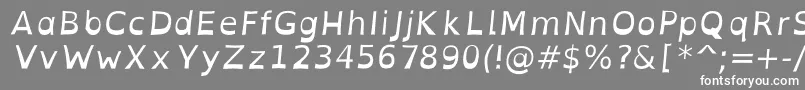 Шрифт OpendyslexicaltaItalic – белые шрифты на сером фоне