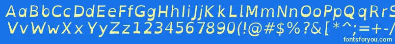 OpendyslexicaltaItalic Font – Yellow Fonts on Blue Background