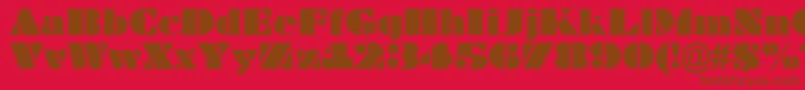 ABragga Font – Brown Fonts on Red Background