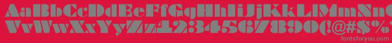 フォントABragga – 赤い背景に灰色の文字