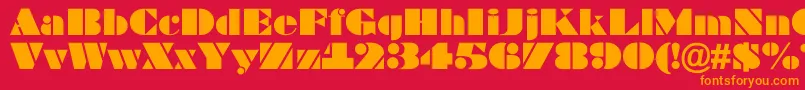 ABragga Font – Orange Fonts on Red Background
