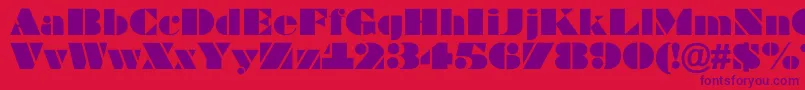 ABragga Font – Purple Fonts on Red Background