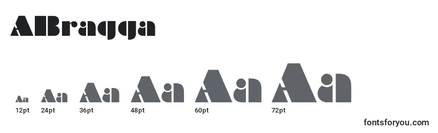 ABragga Font Sizes