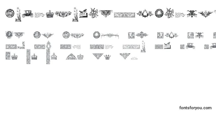 Czcionka CornucopiaOfDingbatsFour – alfabet, cyfry, specjalne znaki