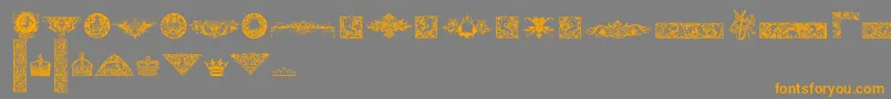 More about CornucopiaOfDingbatsFour Font CornucopiaOfDingbatsFour Font – Orange Fonts on Gray Background