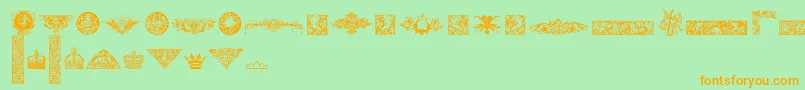 Más sobre la fuente CornucopiaOfDingbatsFour fuente CornucopiaOfDingbatsFour – Fuentes Naranjas Sobre Fondo Verde