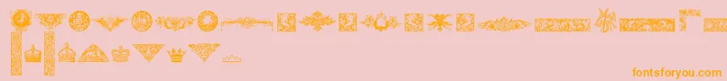 CornucopiaOfDingbatsFour Font – Orange Fonts on Pink Background