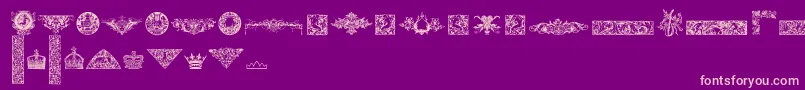 CornucopiaOfDingbatsFour Font – Pink Fonts on Purple Background