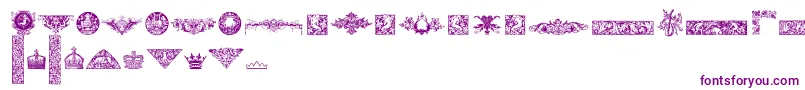 More about CornucopiaOfDingbatsFour Font CornucopiaOfDingbatsFour Font – Purple Fonts on White Background