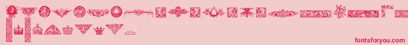 CornucopiaOfDingbatsFour Font – Red Fonts on Pink Background