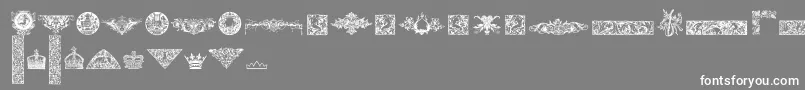 CornucopiaOfDingbatsFour Font – White Fonts on Gray Background