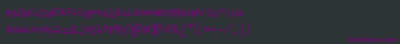 フォントSofiesHandwriting – 黒い背景に紫のフォント