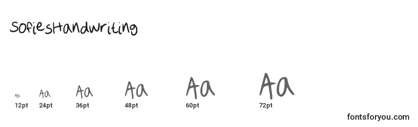 SofiesHandwriting Font Sizes