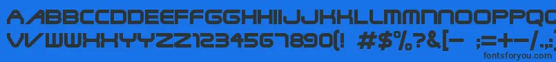 Шрифт TerminatorTwo – чёрные шрифты на синем фоне