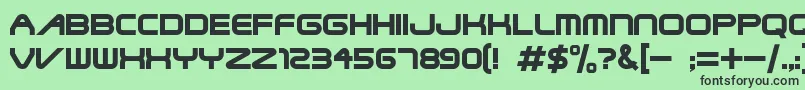 TerminatorTwo Font – Black Fonts on Green Background