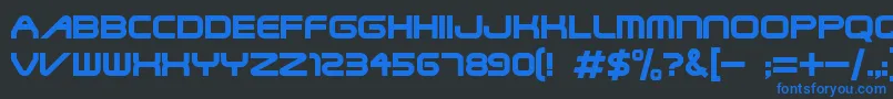 TerminatorTwo Font – Blue Fonts on Black Background