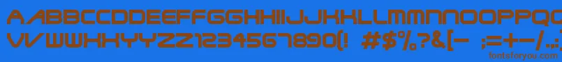 Шрифт TerminatorTwo – коричневые шрифты на синем фоне