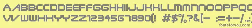 TerminatorTwo Font – Gray Fonts on Yellow Background