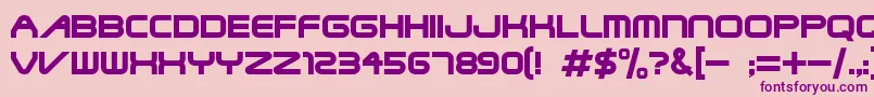 TerminatorTwo Font – Purple Fonts on Pink Background