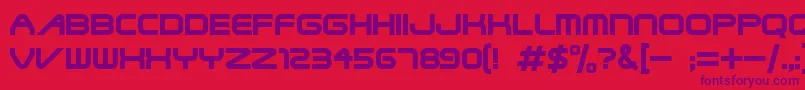 TerminatorTwo Font – Purple Fonts on Red Background
