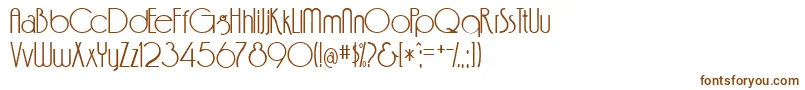 Шрифт FeenaCasual – коричневые шрифты на белом фоне