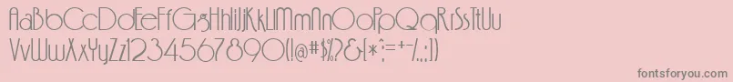 フォントFeenaCasual – ピンクの背景に灰色の文字