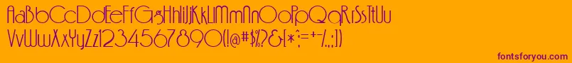 Шрифт FeenaCasual – фиолетовые шрифты на оранжевом фоне