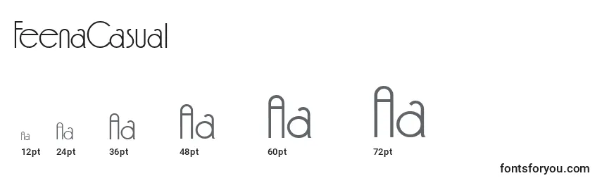 FeenaCasual Font Sizes
