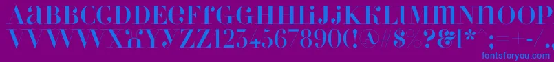 Perlaregular Font – Blue Fonts on Purple Background