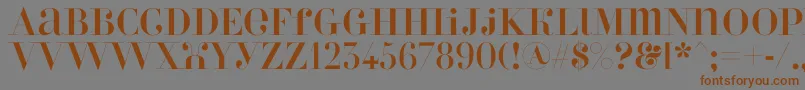 Perlaregular Font – Brown Fonts on Gray Background