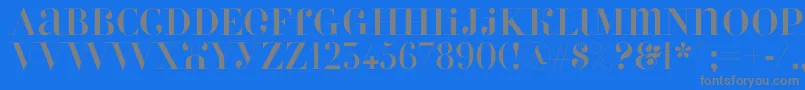 Perlaregular Font – Gray Fonts on Blue Background