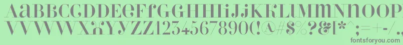 Perlaregular Font – Gray Fonts on Green Background