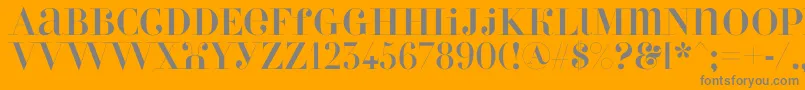 Perlaregular Font – Gray Fonts on Orange Background