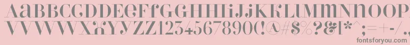 Perlaregular Font – Gray Fonts on Pink Background