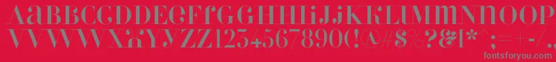 Perlaregular Font – Gray Fonts on Red Background