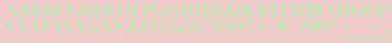 Perlaregular Font – Green Fonts on Pink Background