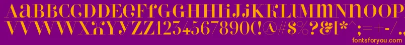 Perlaregular Font – Orange Fonts on Purple Background