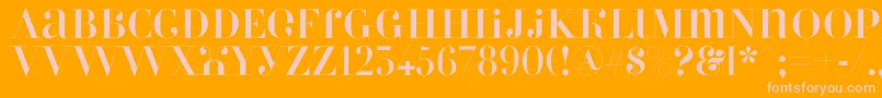 Perlaregular Font – Pink Fonts on Orange Background