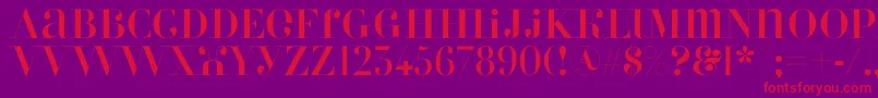 Perlaregular Font – Red Fonts on Purple Background