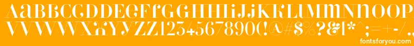 Perlaregular Font – White Fonts on Orange Background