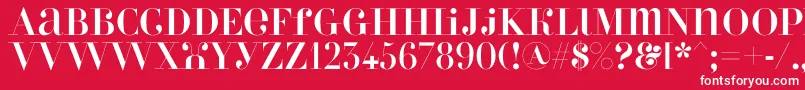 Perlaregular Font – White Fonts on Red Background