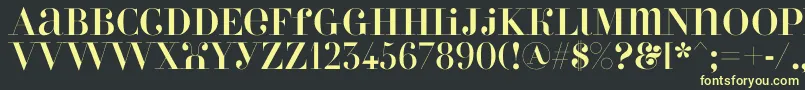 Perlaregular Font – Yellow Fonts on Black Background