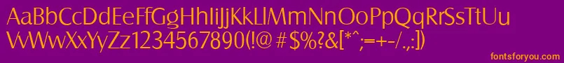 SalzburgserialLightRegular Font – Orange Fonts on Purple Background